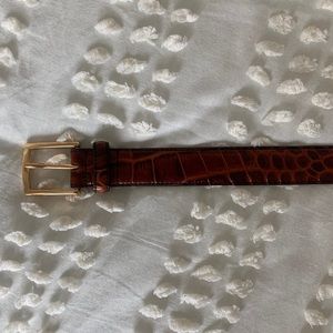 Joseph A Bank Italian Leather brown belt